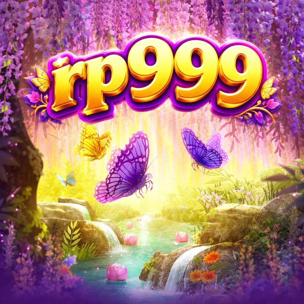 rp999 pemandangan sungai bunga wisteria ungu dengan kupu-kupu terbang di Butterfly Blossom